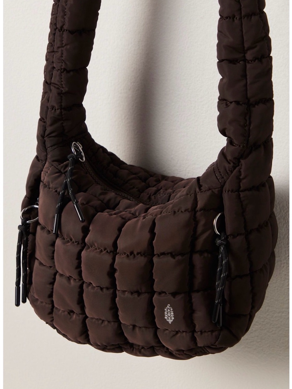 Free People Quilted Crossbody Bag - Dark Brown - Picture 4 of 14